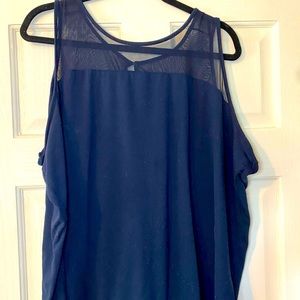 Sleeveless Navy work top